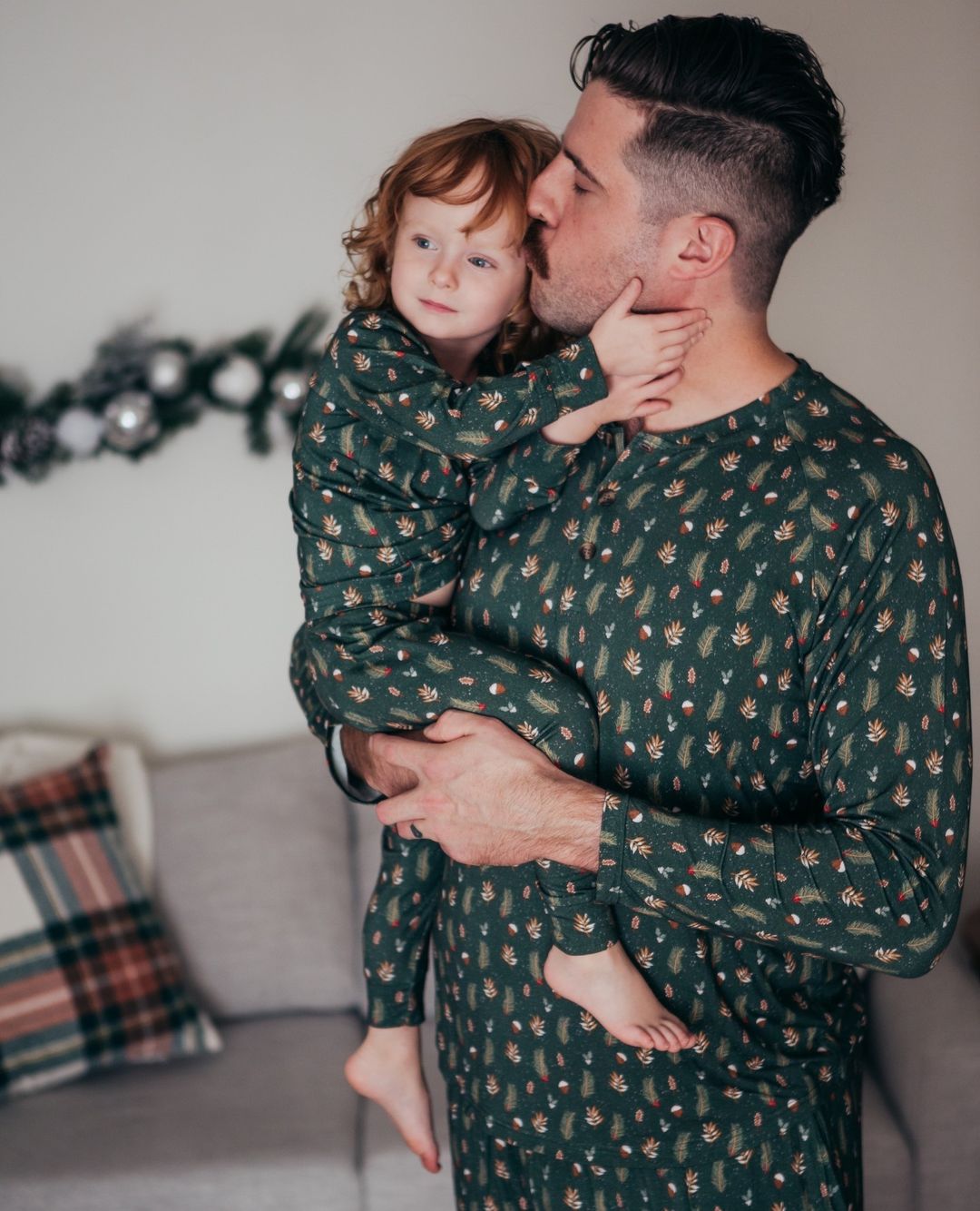 Green Christmas Tree Matching Family Christmas Pajamas-Dog Pajamas Included