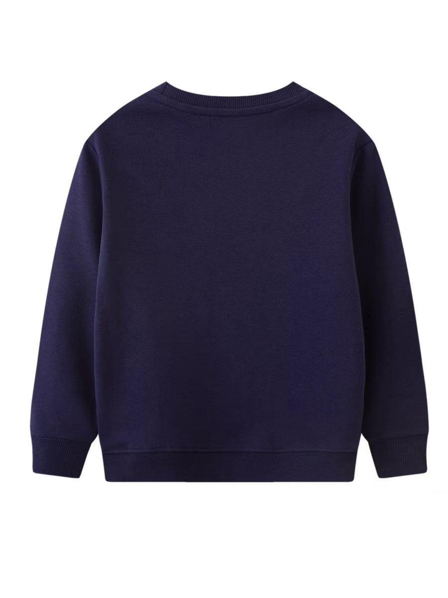 Blue Christmas Truck Print Children's Sweatshirt