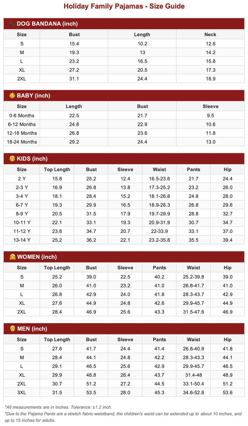 Size Chart 1