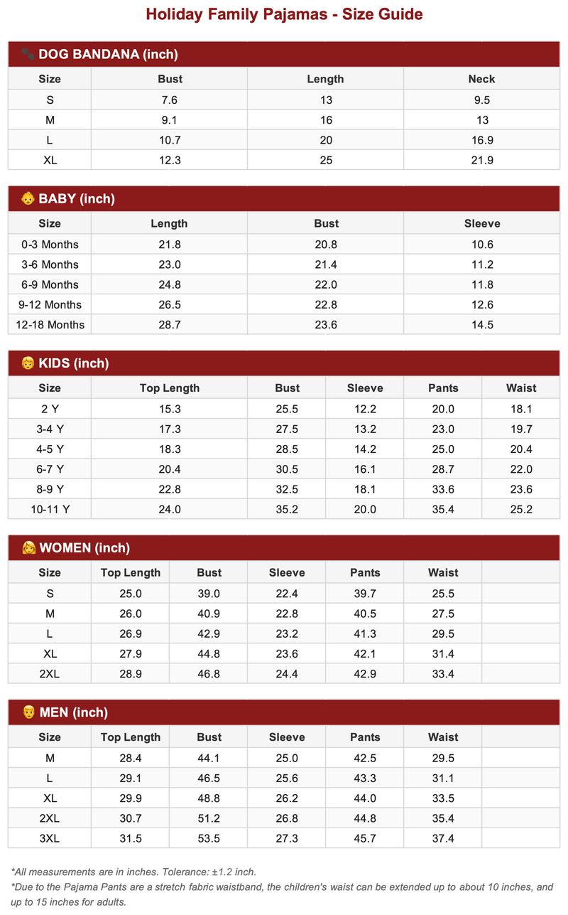 Size Chart 1