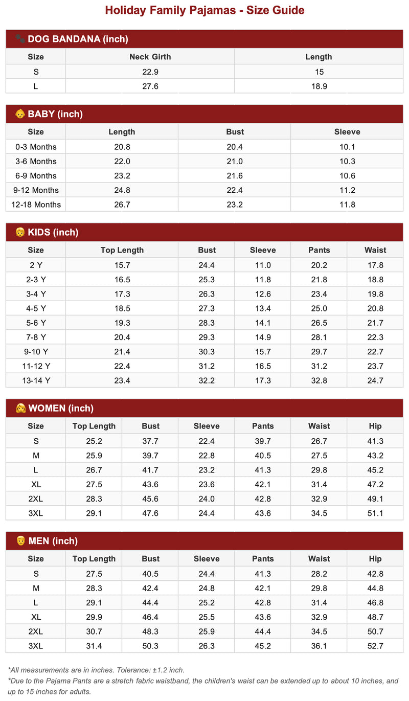 Size Chart 1