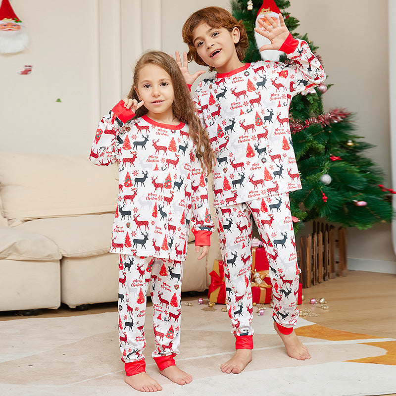 Christmas Reindeer Print Matching Family Christmas Pajamas | Adults, Kids & Dog Pajamas