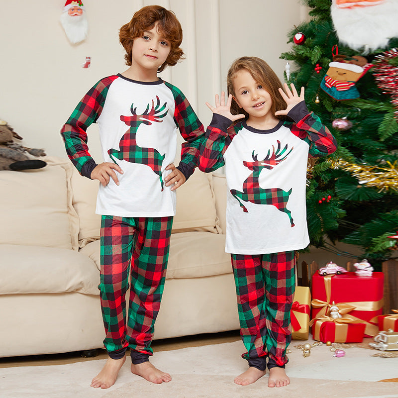 Christmas Checkered Deer Matching Family Christmas Pajamas | Adults, Kids & Dog Pajamas