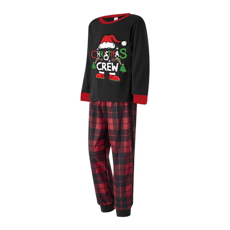 Pigiama da uomo con stampa Christmas Crew – Abbigliamento da notte festivo coordinato per adulti