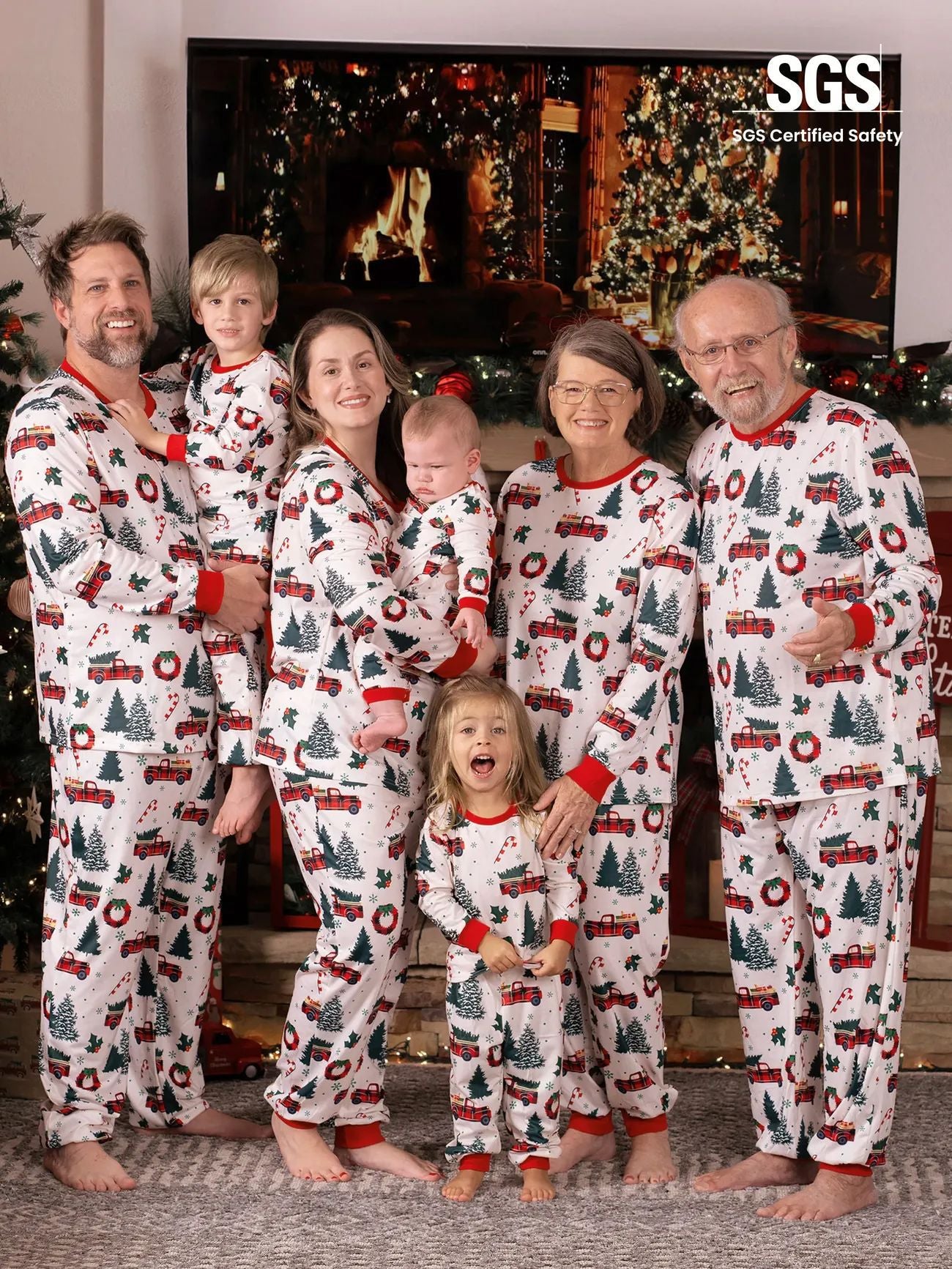 Christmas Tree Truck Kids Pajamas – Matching Holiday Sleepwear for Boys and Girls