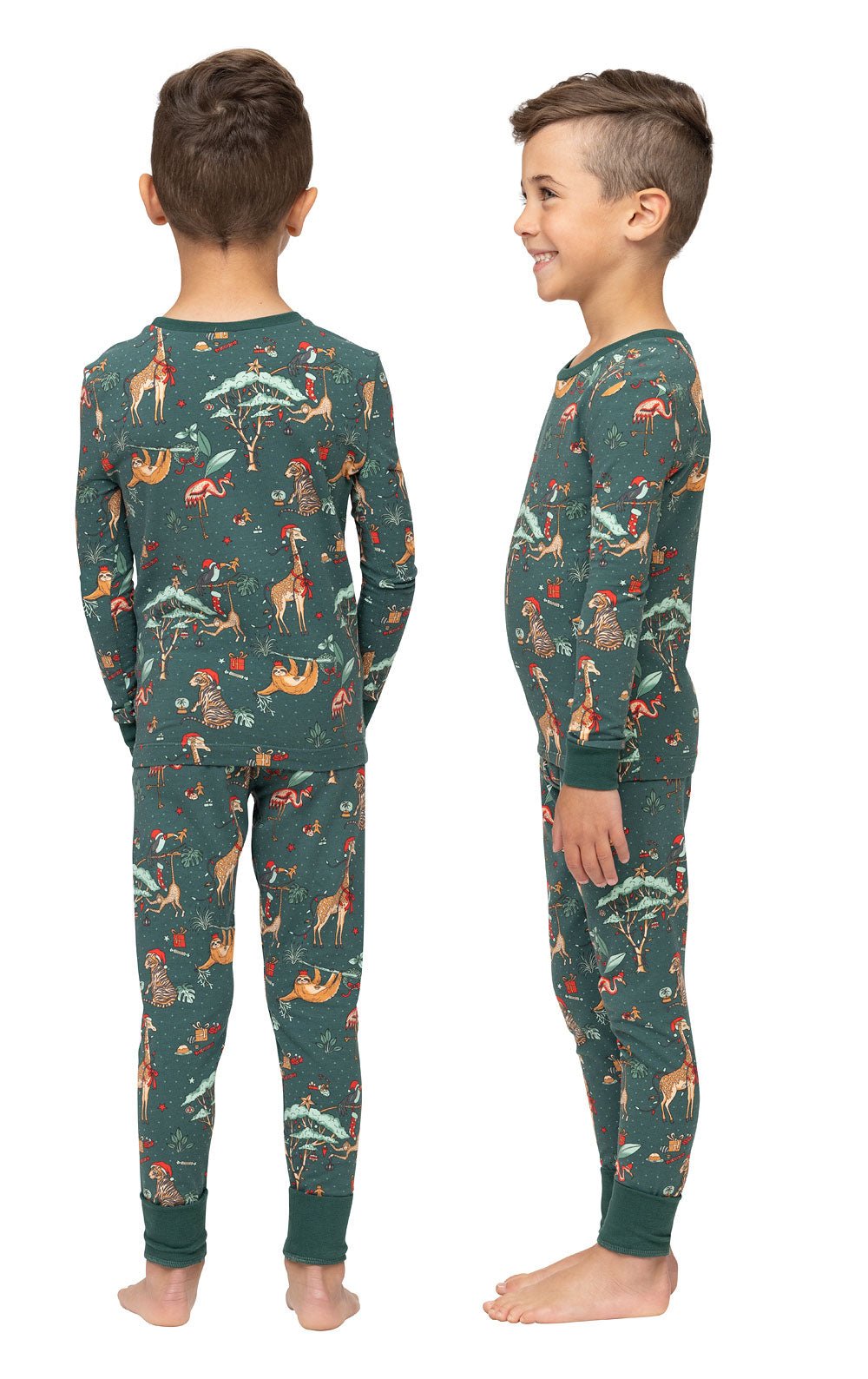 Christmas Cute Animals Kids Pajamas – Matching Holiday Sleepwear for Boys and Girls