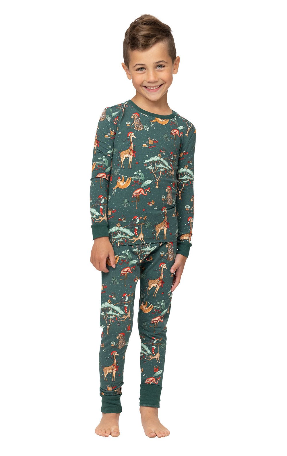 Christmas Cute Animals Kids Pajamas Lifestyle – Cozy Holiday Sleepwear for Children