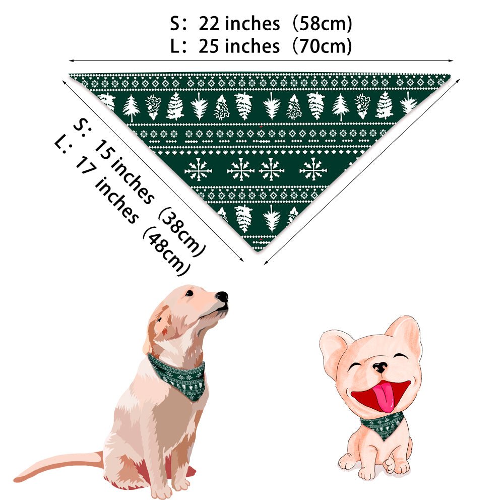 Cute Green Christmas Tree Pajamas Flat Lay – Complete Matching Family and Dog Set