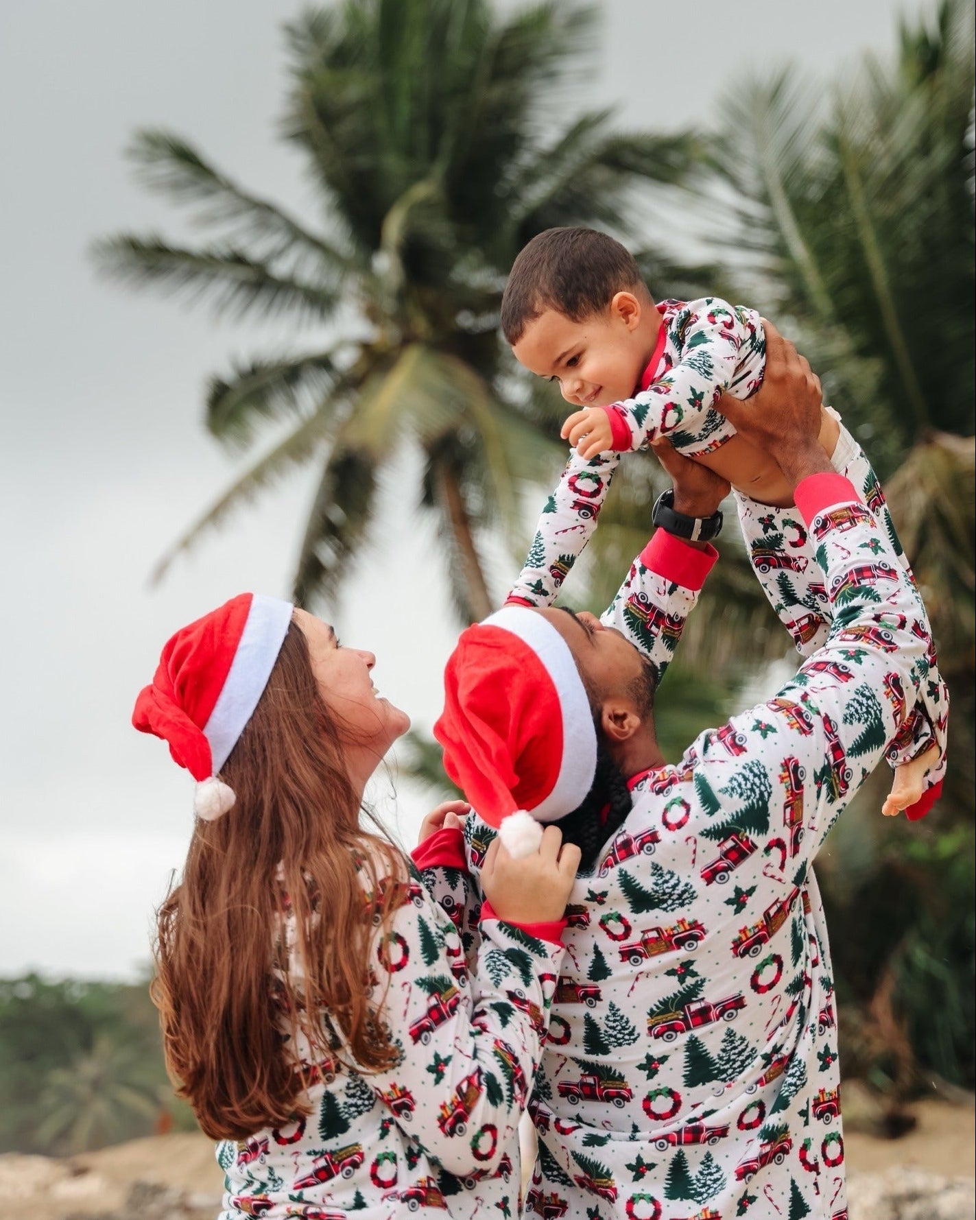Christmas Tree Truck Matching Family Christmas Pajamas