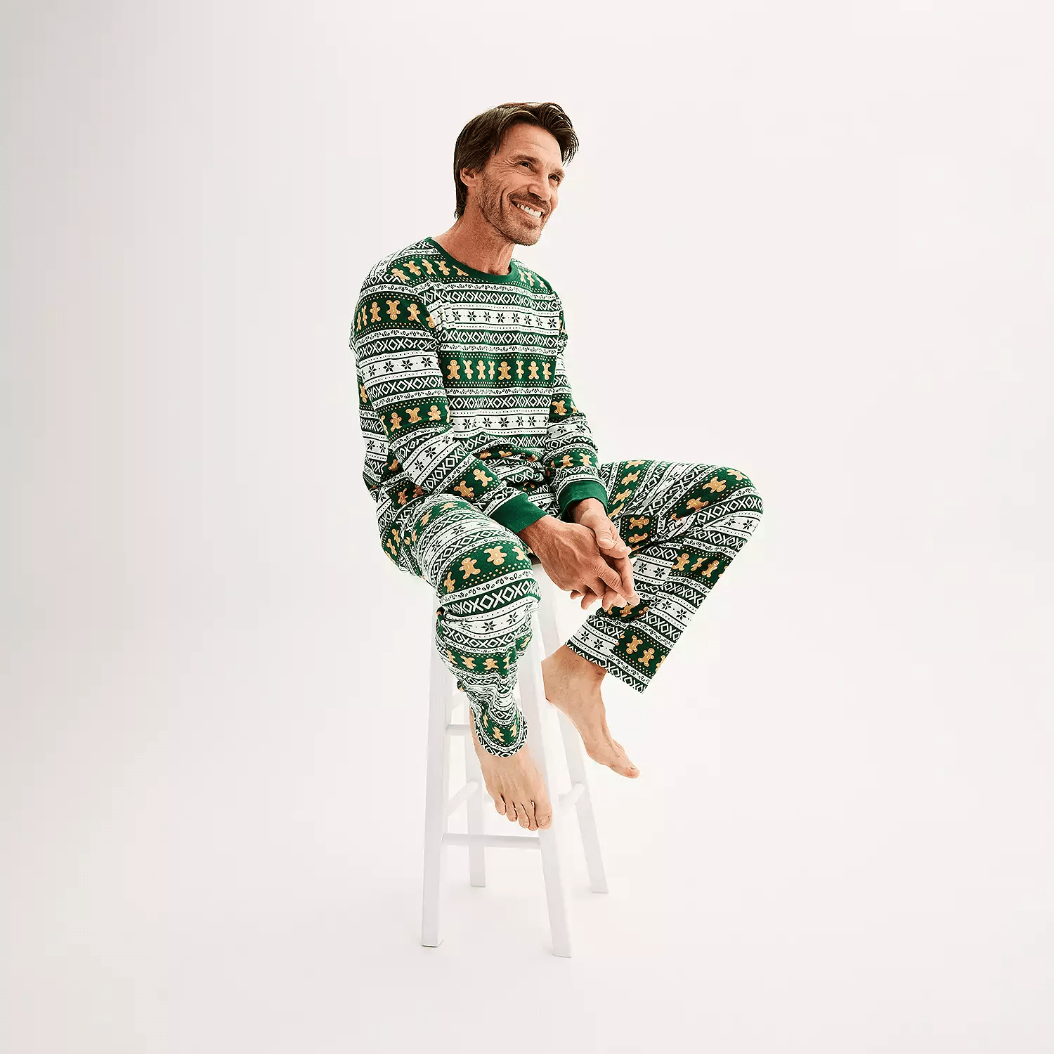 Green Gingerbread Baby Christmas Pajamas – Infant and Toddler Matching Holiday Sleepwear Set