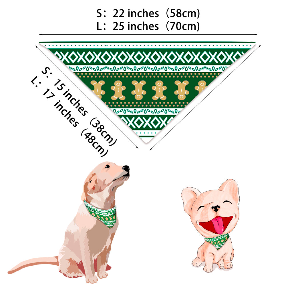 Green Gingerbread Christmas Pajamas Flat Lay – Complete Matching Family and Dog Set