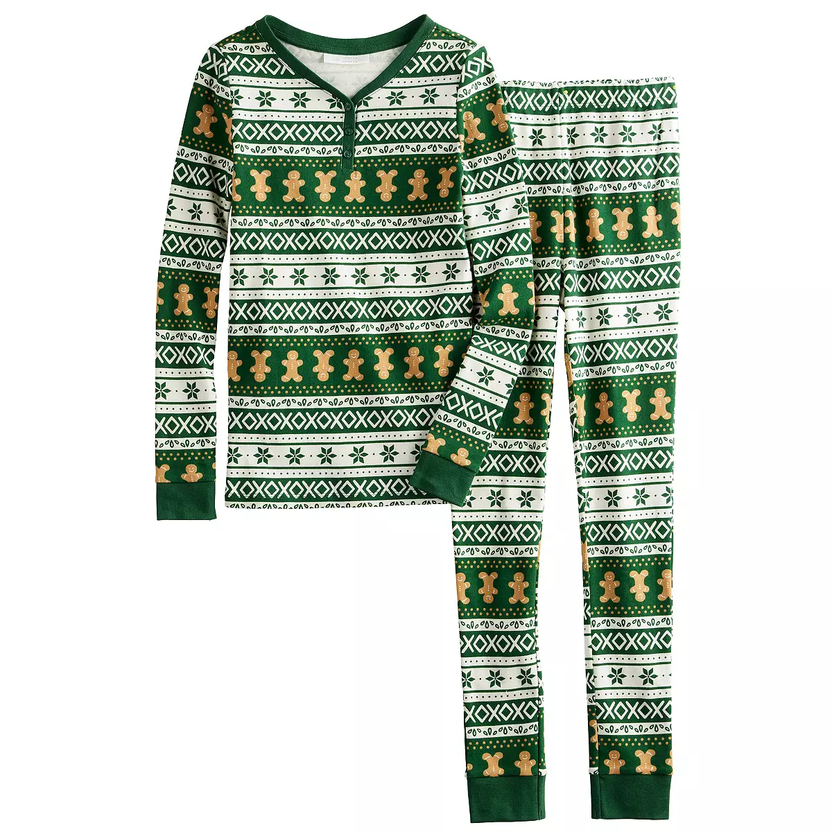 Green Gingerbread Dog Christmas Pajamas – Matching Pet Holiday Outfit to Match the Family