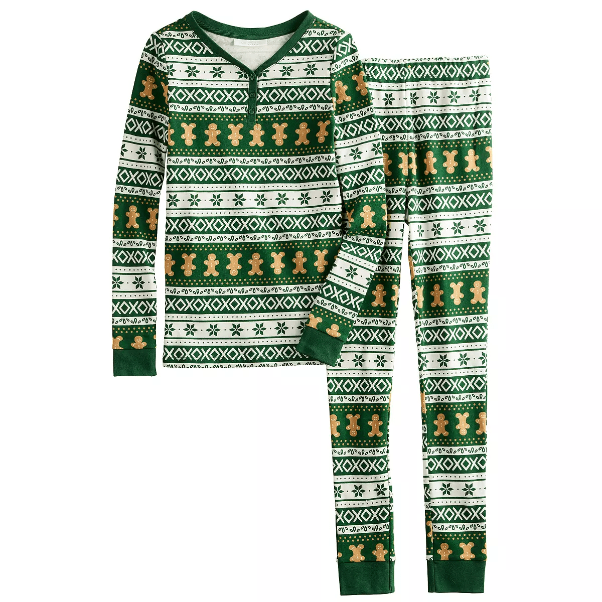 Green Gingerbread Dog Christmas Pajamas – Matching Pet Holiday Outfit to Match the Family