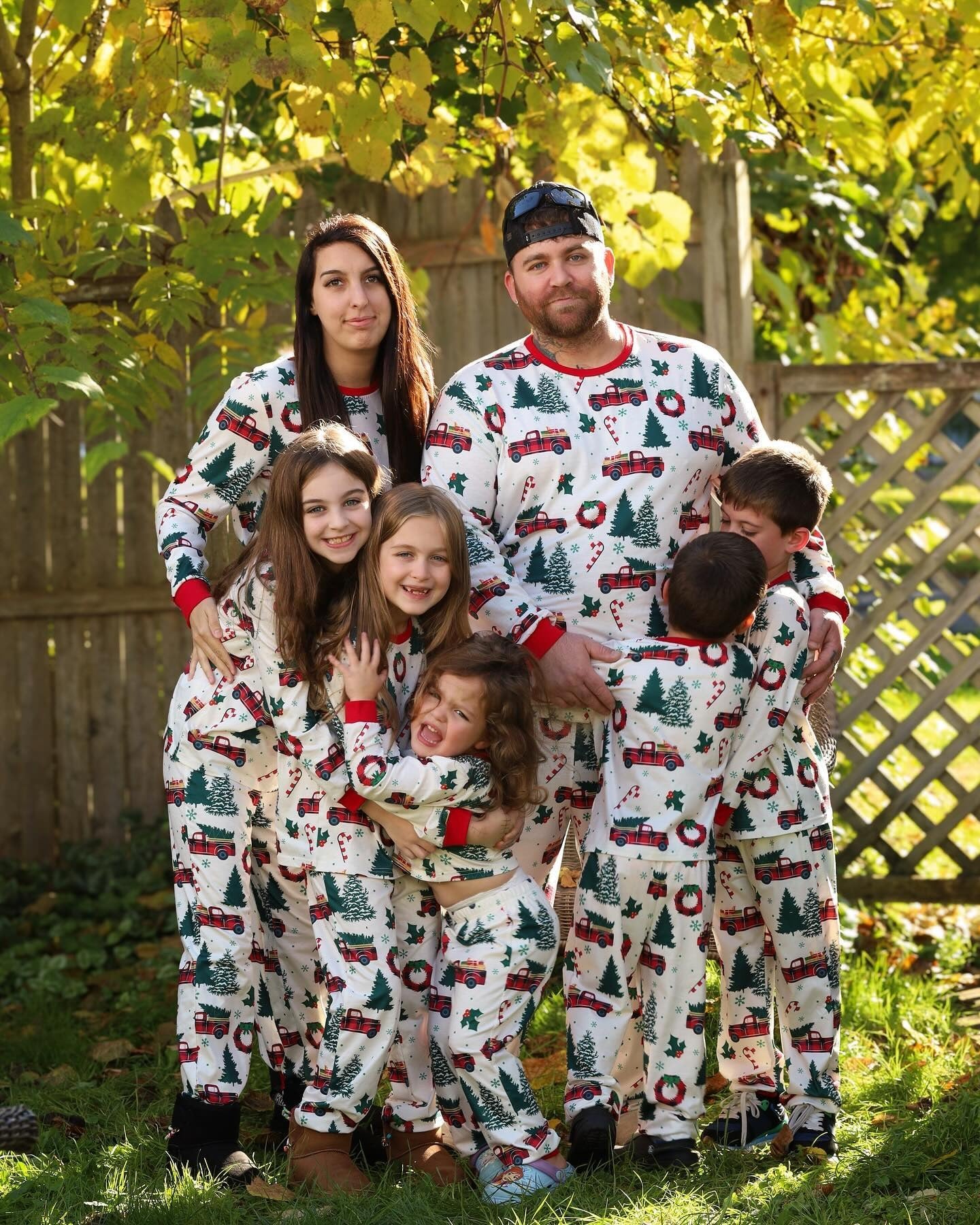 Christmas Tree Truck Matching Family Christmas Pajamas