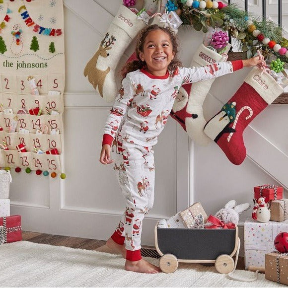 Christmas Reindeer and Snowman Print Matching Family Christmas Pajamas