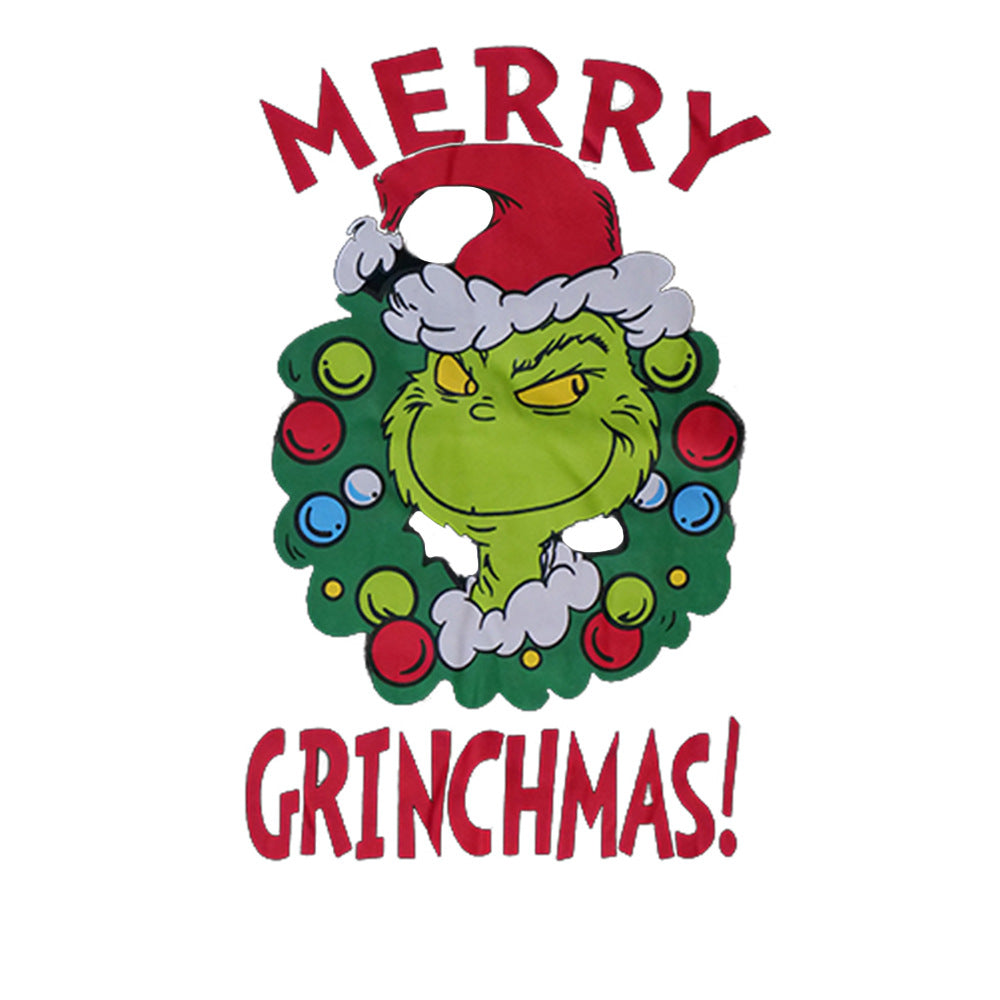 Green Grinch Print Matching Family Christmas Pajamas