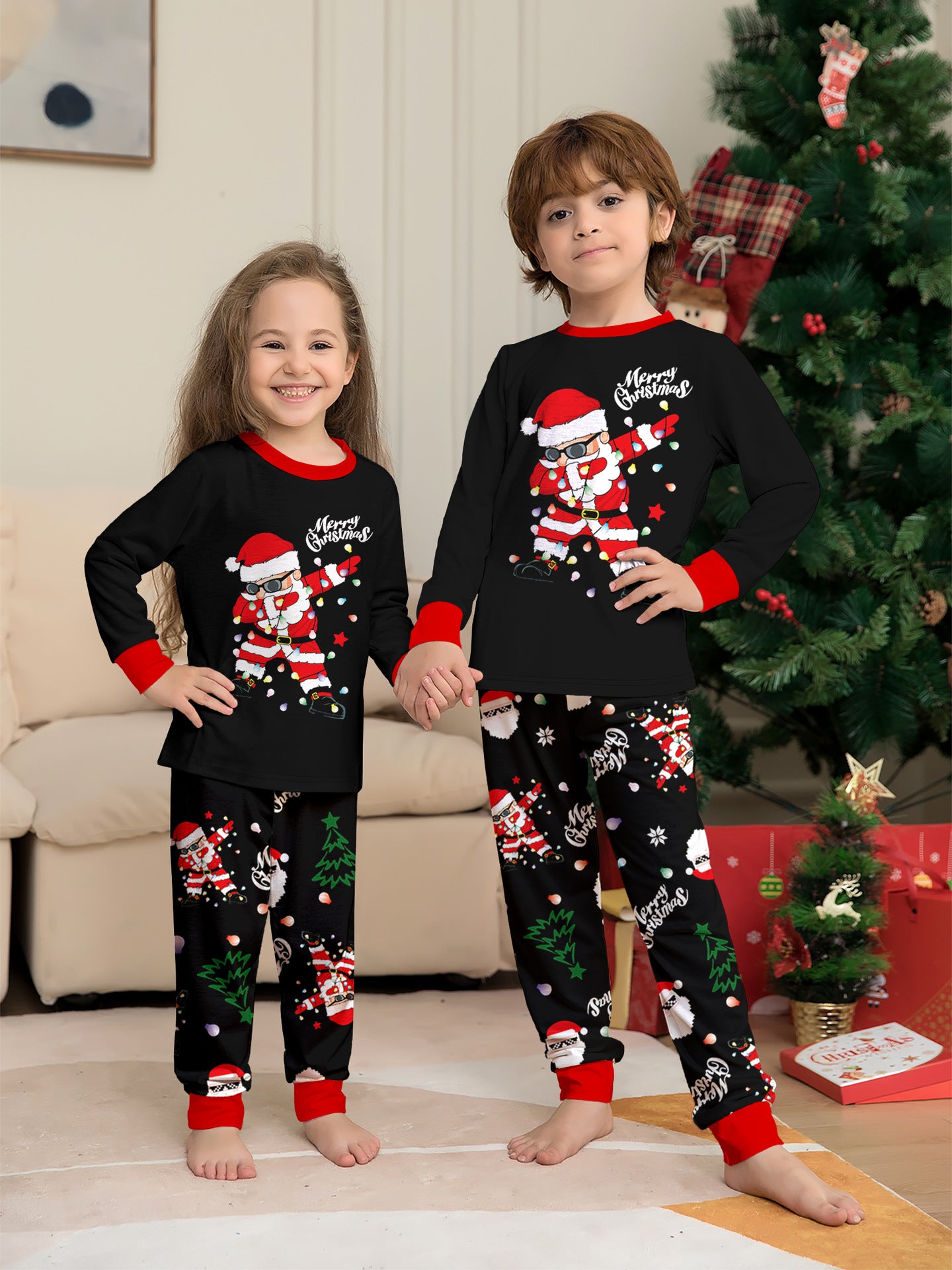 Black Matching Family Christmas Pajamas | Adults, Kids & Dog Pajamas