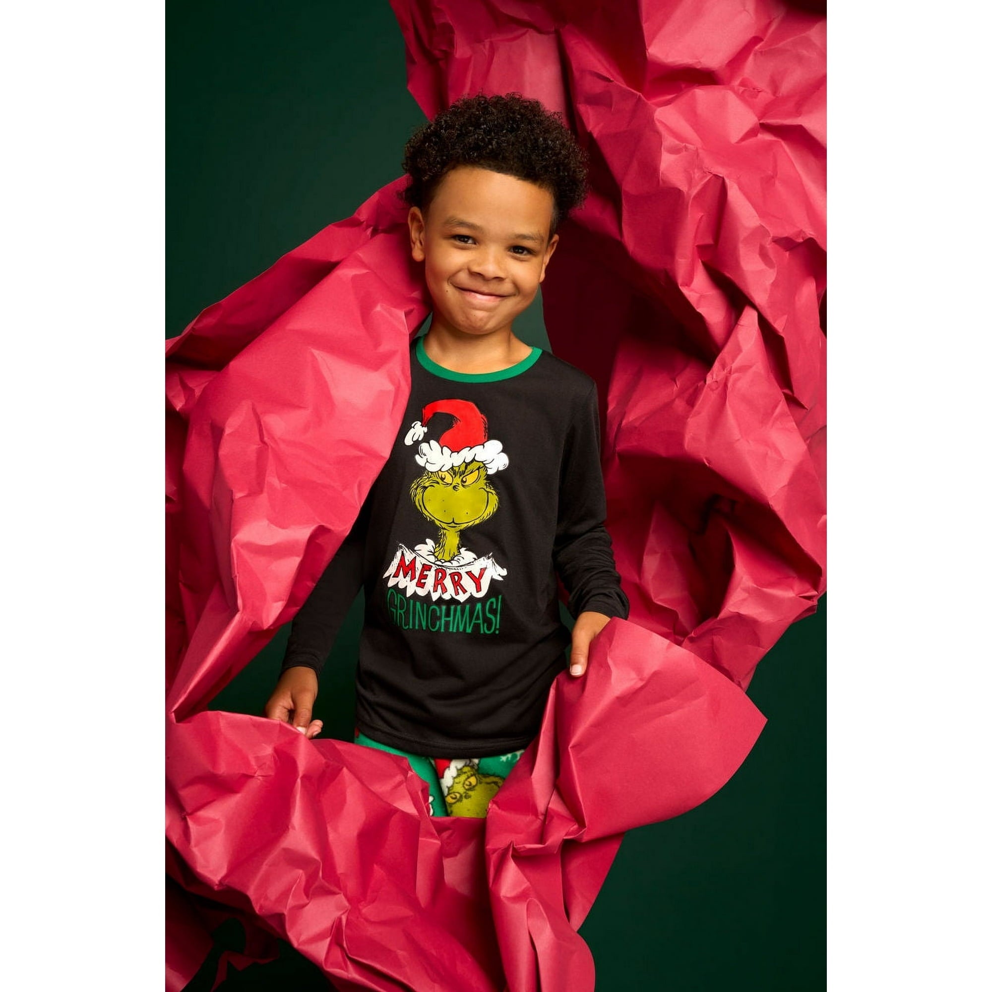 Black and Green Grinch Matching Family Christmas Pajamas