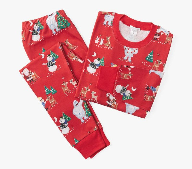 Red Snowman Matching Family Christmas Pajamas