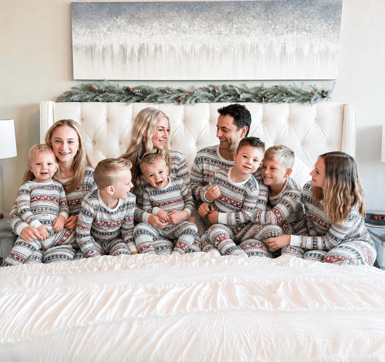 Holiday Fair Isle Matching Family Christmas Pajamas-Dog Bandana Available