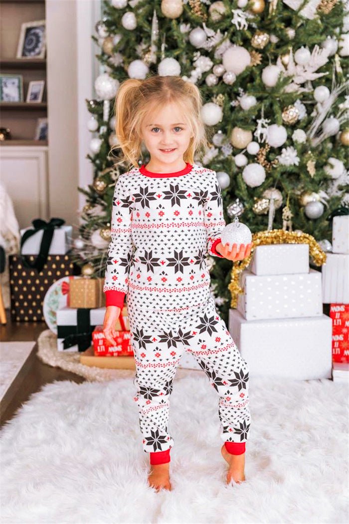 White Snowflake Christmas Pajamas Women – Adults Matching Holiday Sleepwear