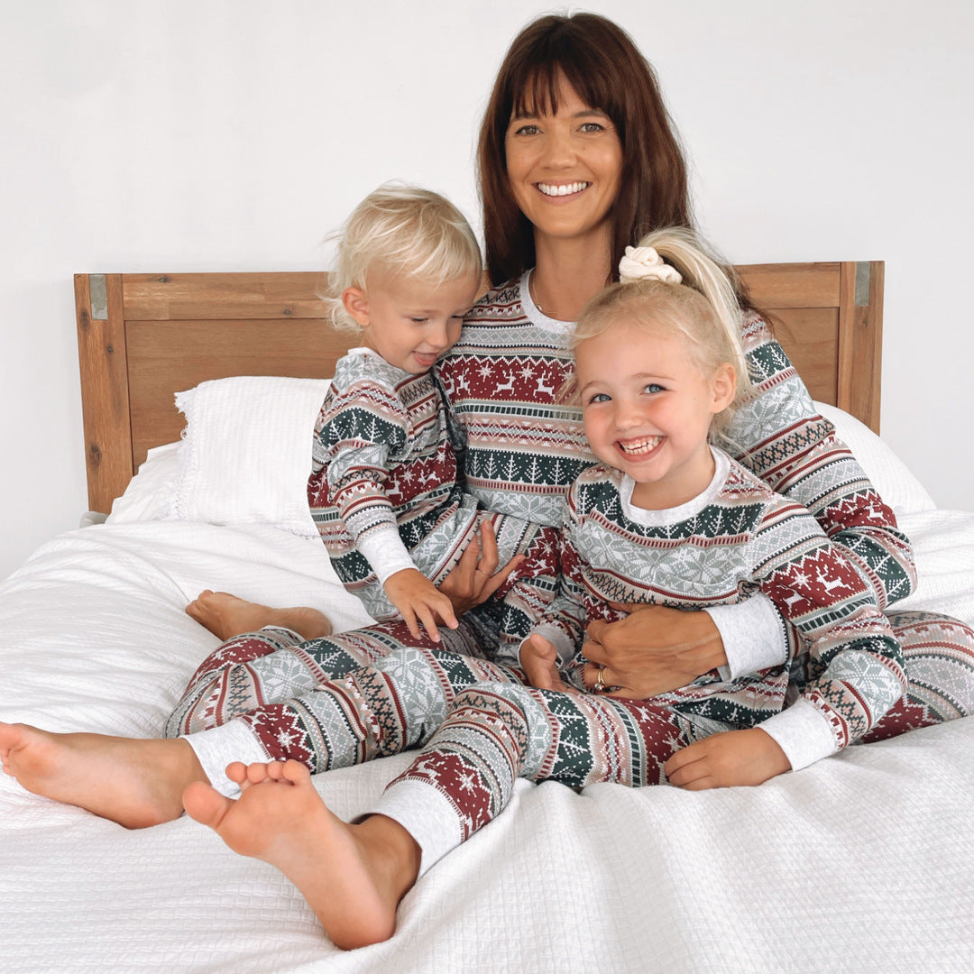Christmas Print Matching Family Christmas Pajamas-Dog Pajamas Included