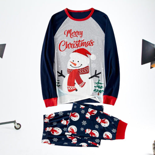 Cute Snowman Print Matching Family Christmas Pajamas Sets