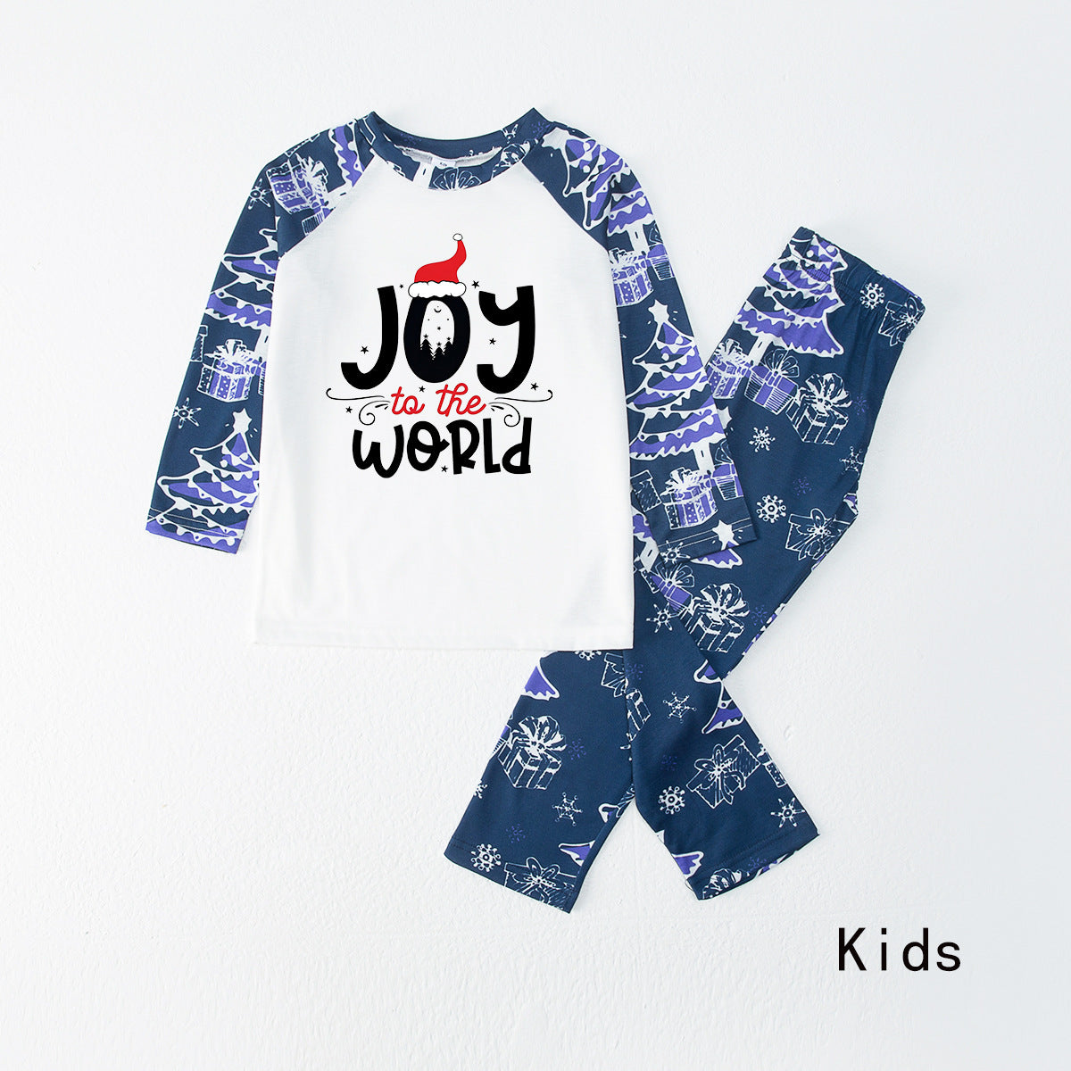 Joy World Pattern Matching Family Christmas Pajamas
