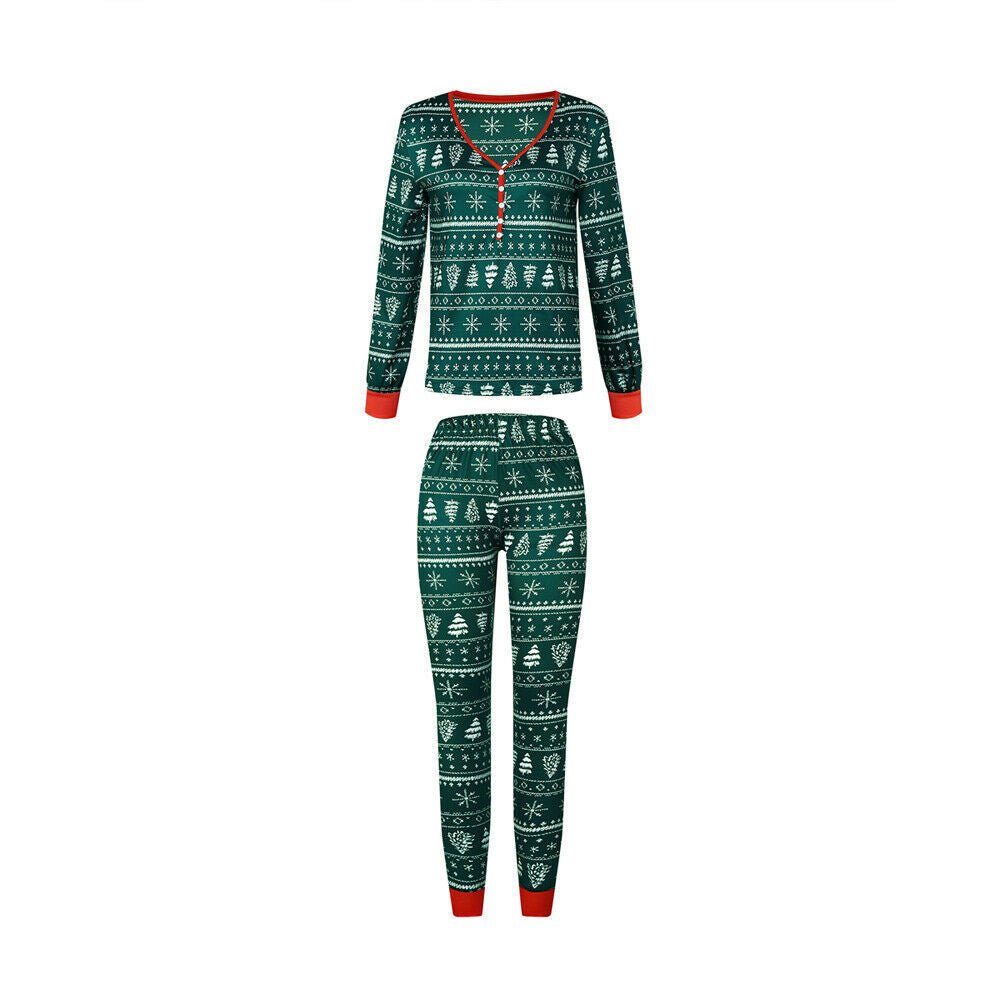 Cute Green Christmas Tree Baby Pajamas – Infant and Toddler Matching Holiday Sleepwear Set