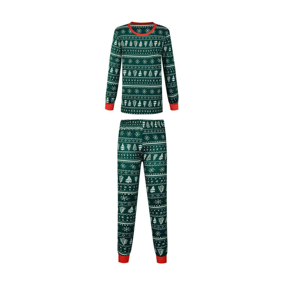 Cute Green Christmas Tree Pajamas Women – Adults Matching Holiday Sleepwear
