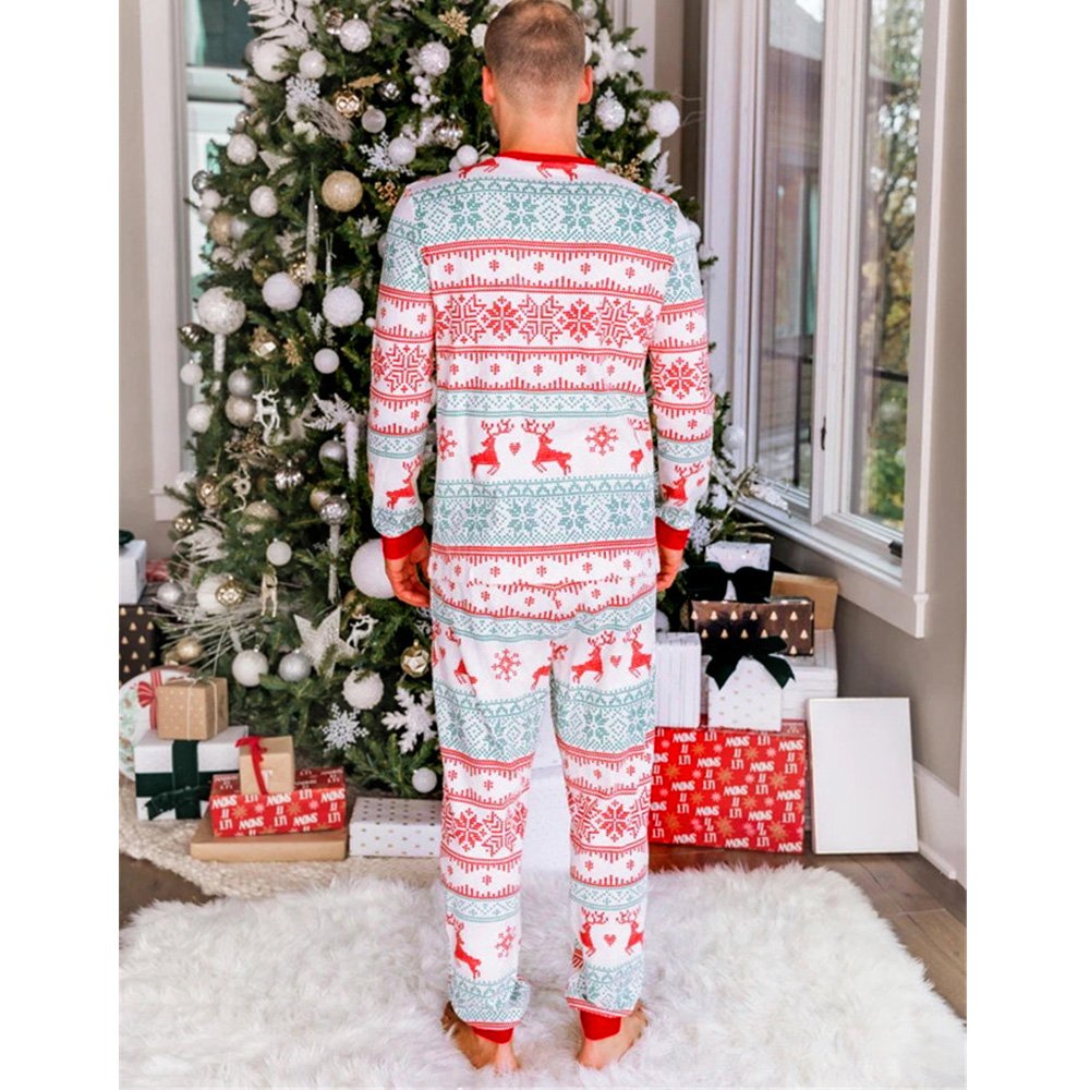 Christmas deer Snowflake Matching Family Christmas Pajamas-Dog Pajamas Included