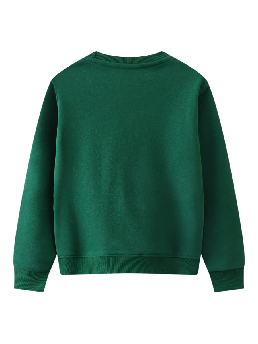 Green Zebra Print Children's Sweatshirt