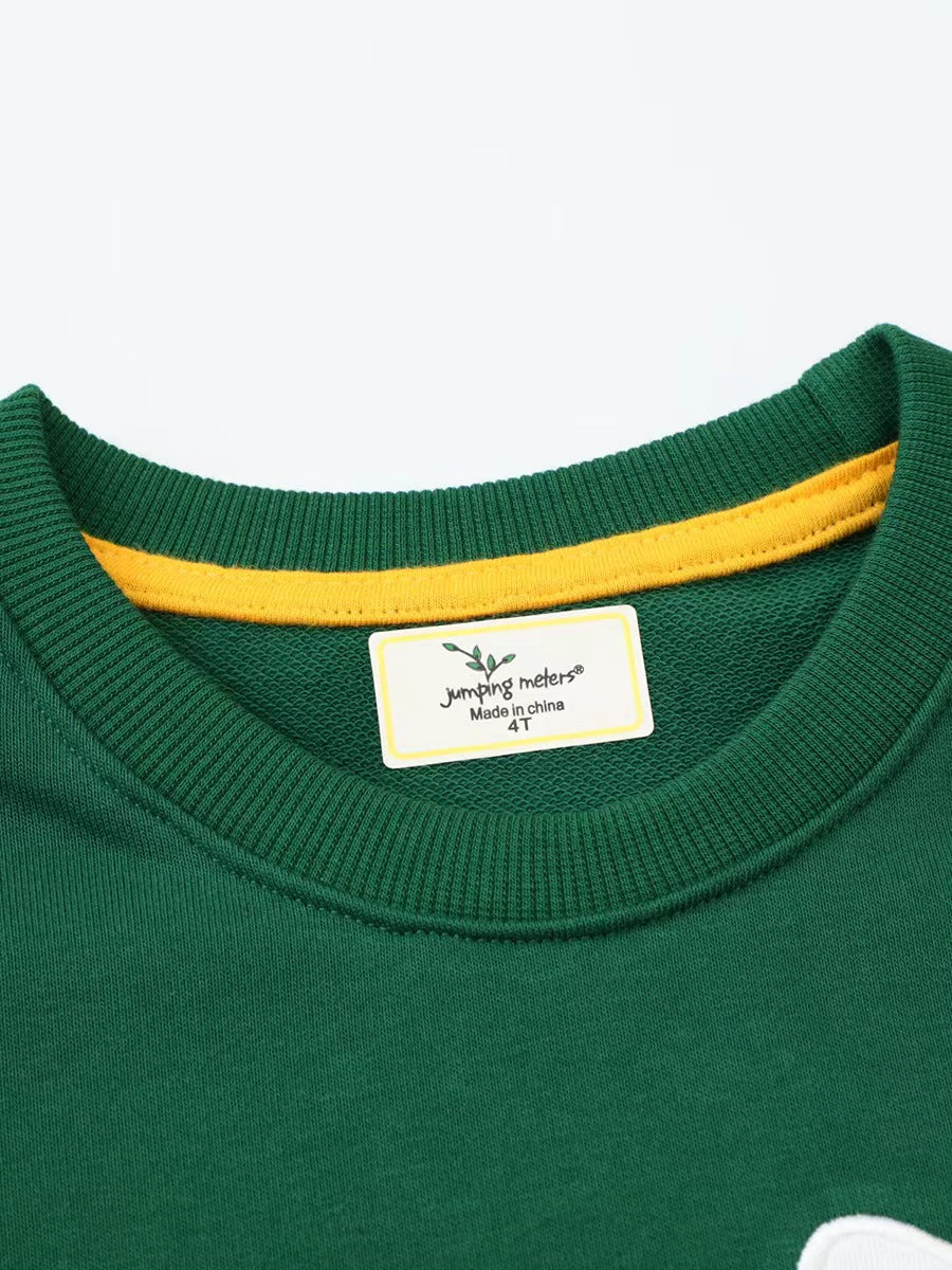 Green Zebra Print Children's Sweatshirt