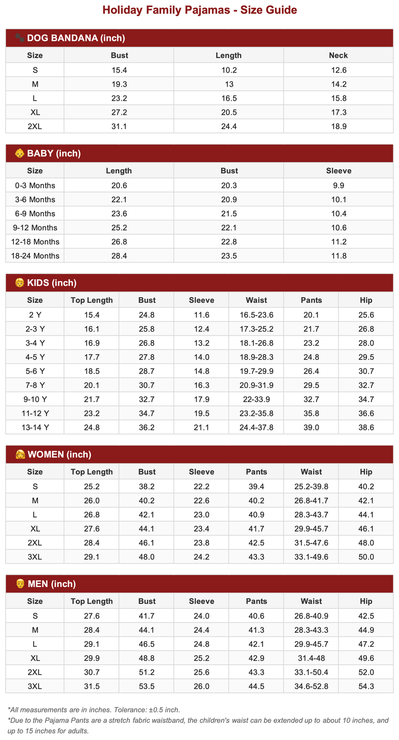 Size Guide 1