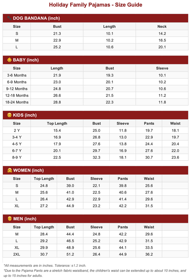 Size Chart 1