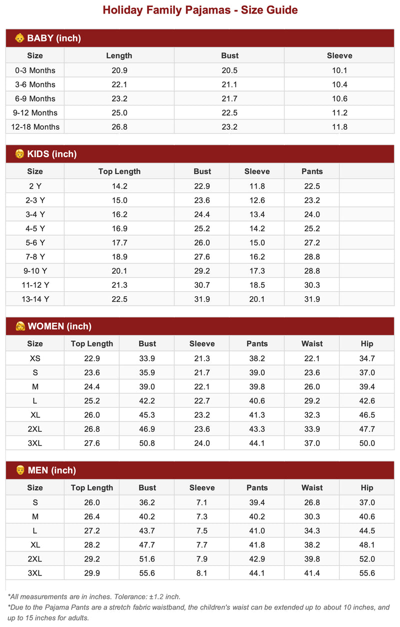 Size Chart 1