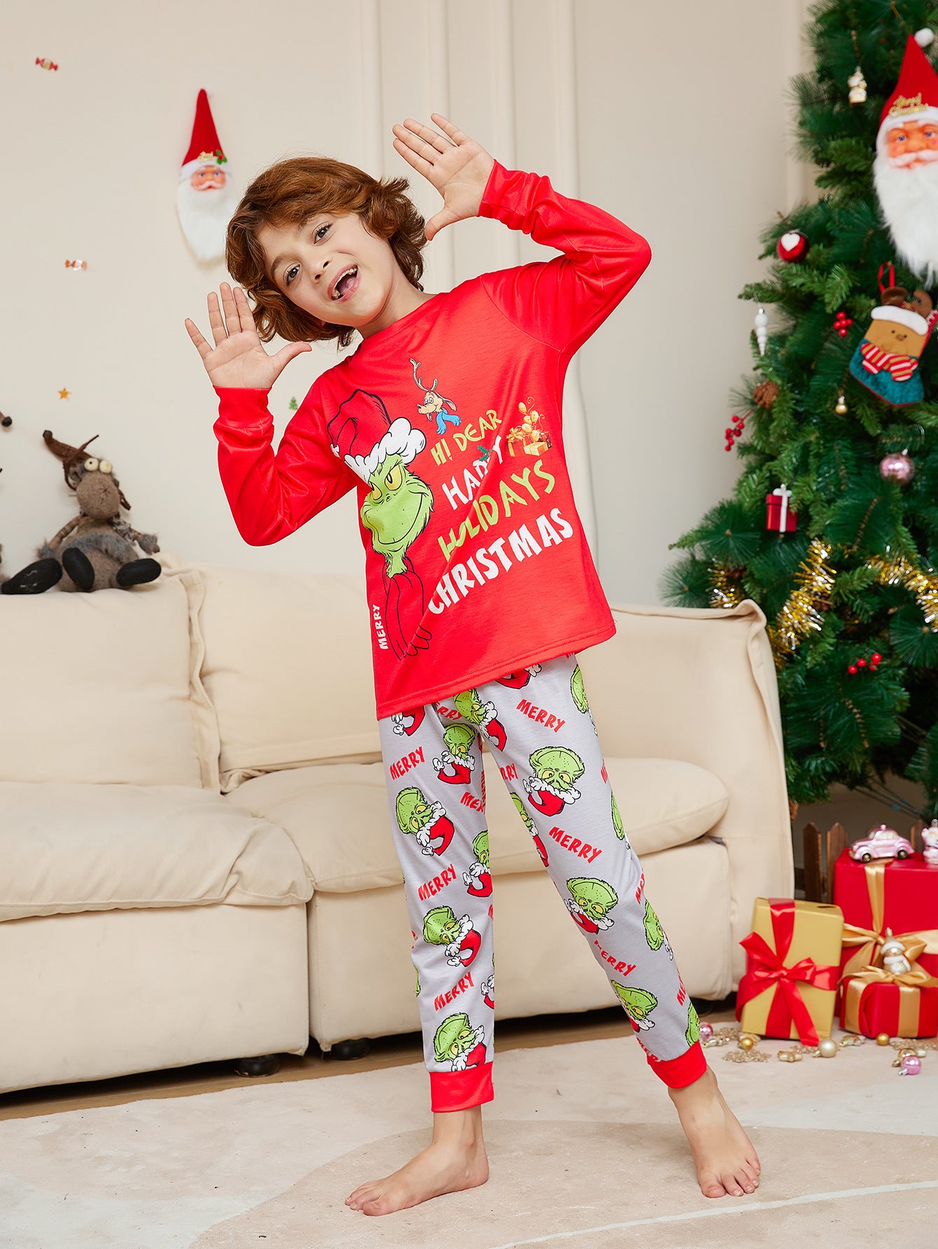 Classic Grinch Matching Family Christmas Pajamas| Adults, Kids & Dog Pajamas