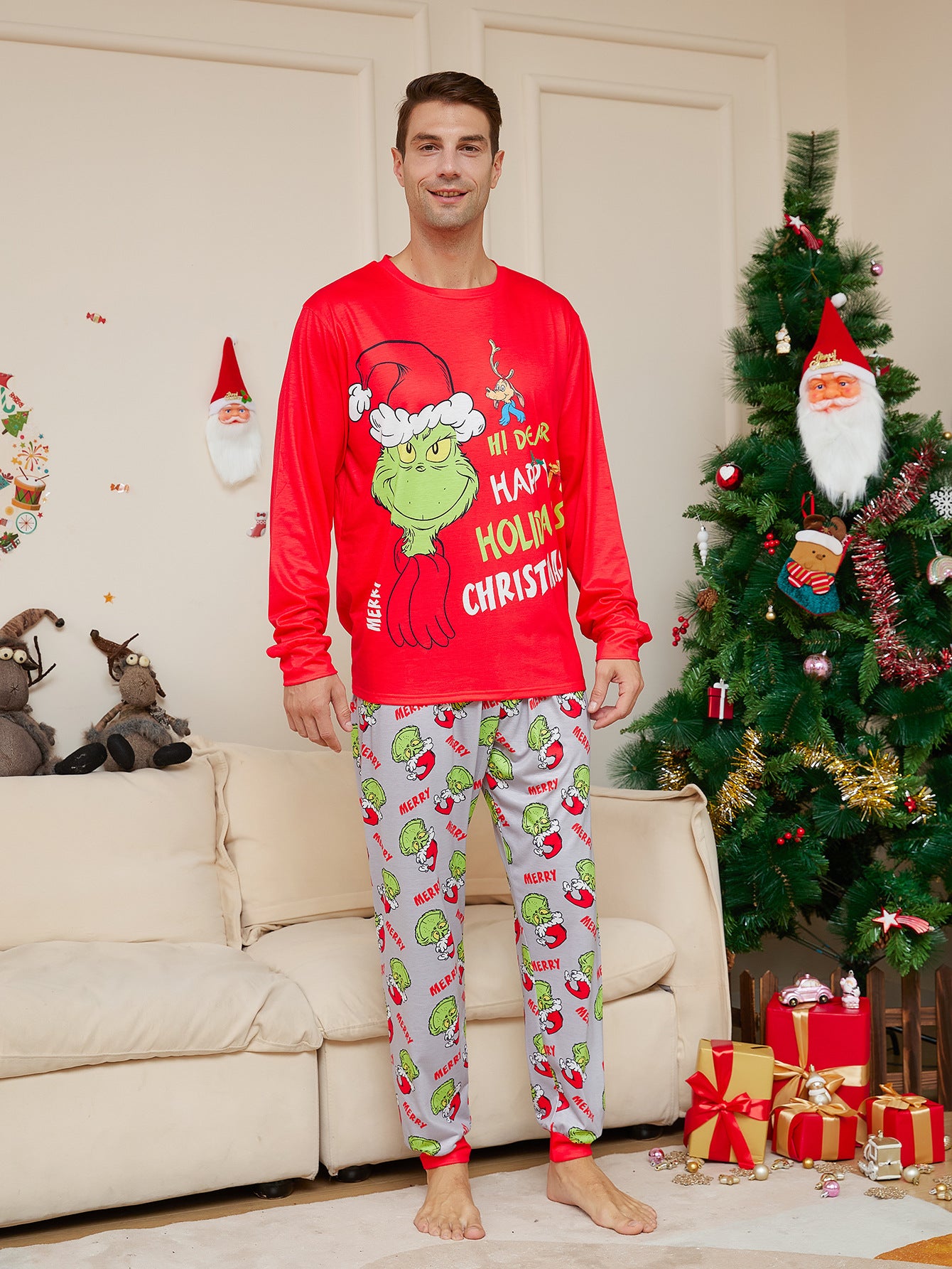 Classic Grinch Matching Family Christmas Pajamas| Adults, Kids & Dog Pajamas