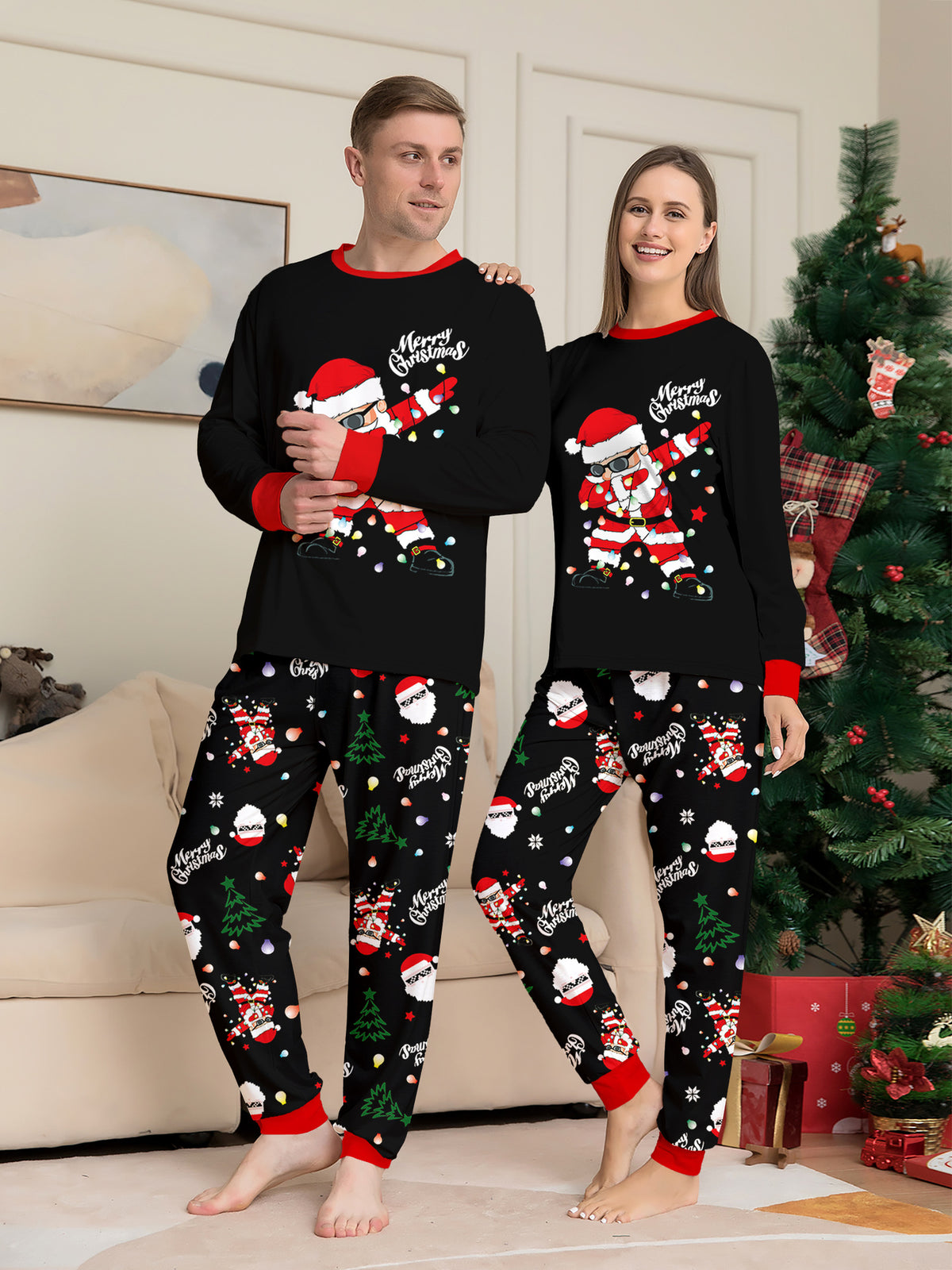 Black Family Christmas Pajamas – Adults and Kids Matching Holiday Sleepwear Lifestyle