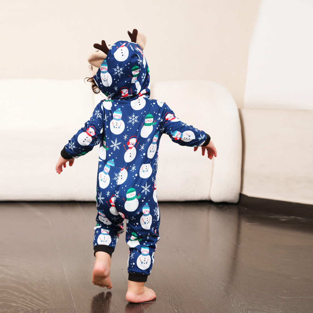 Blue Snowman Christmas Onesies Size Chart – Adults Kids and Baby Sizes Available