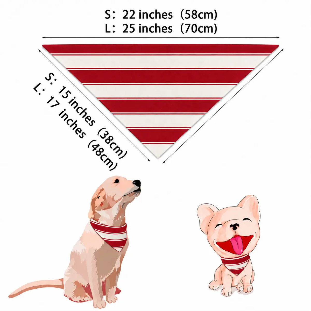 Red and White Stripe Round Collar Matching Family Christmas Pajamas-Dog Pajamas Included