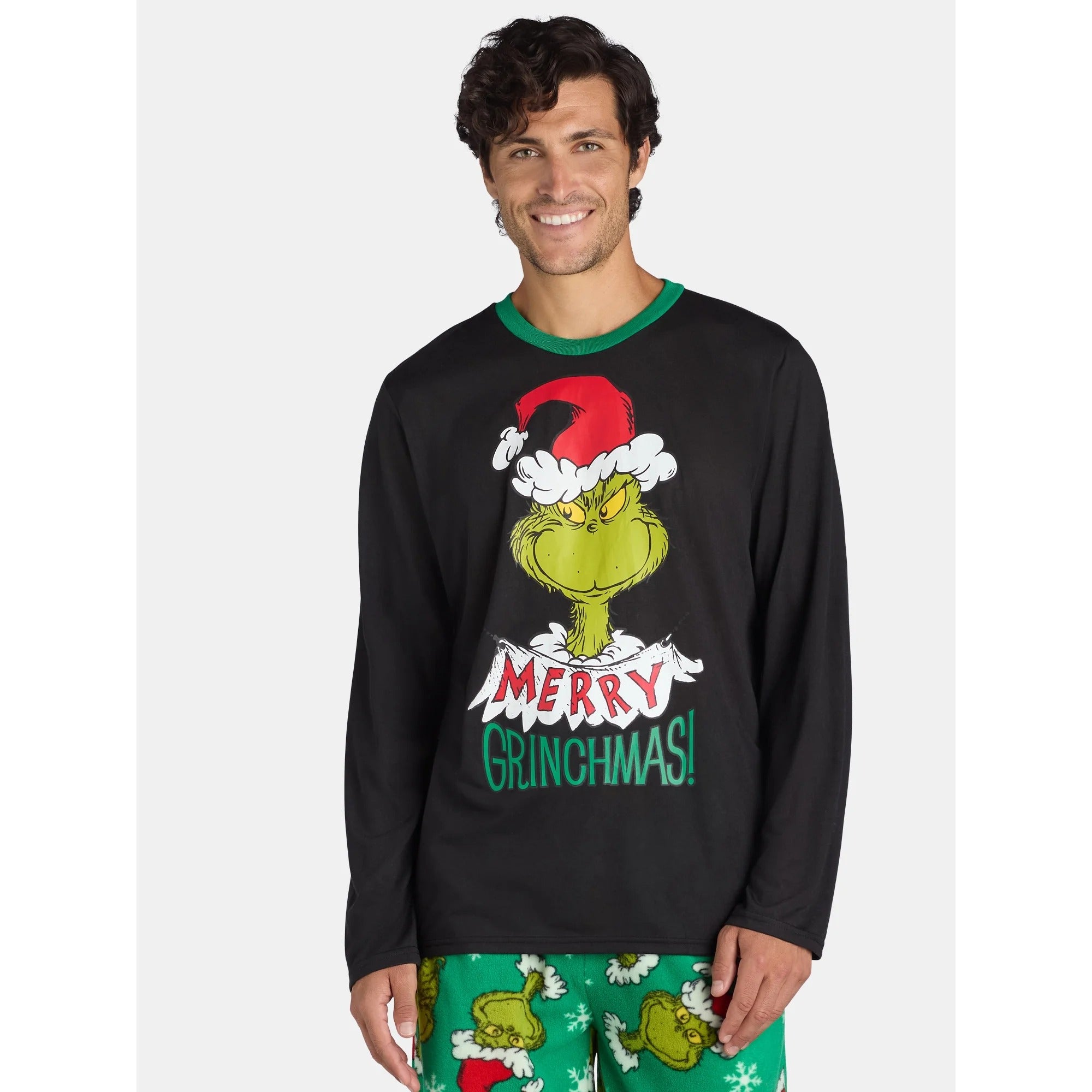 Black and Green Grinch Matching Family Christmas Pajamas