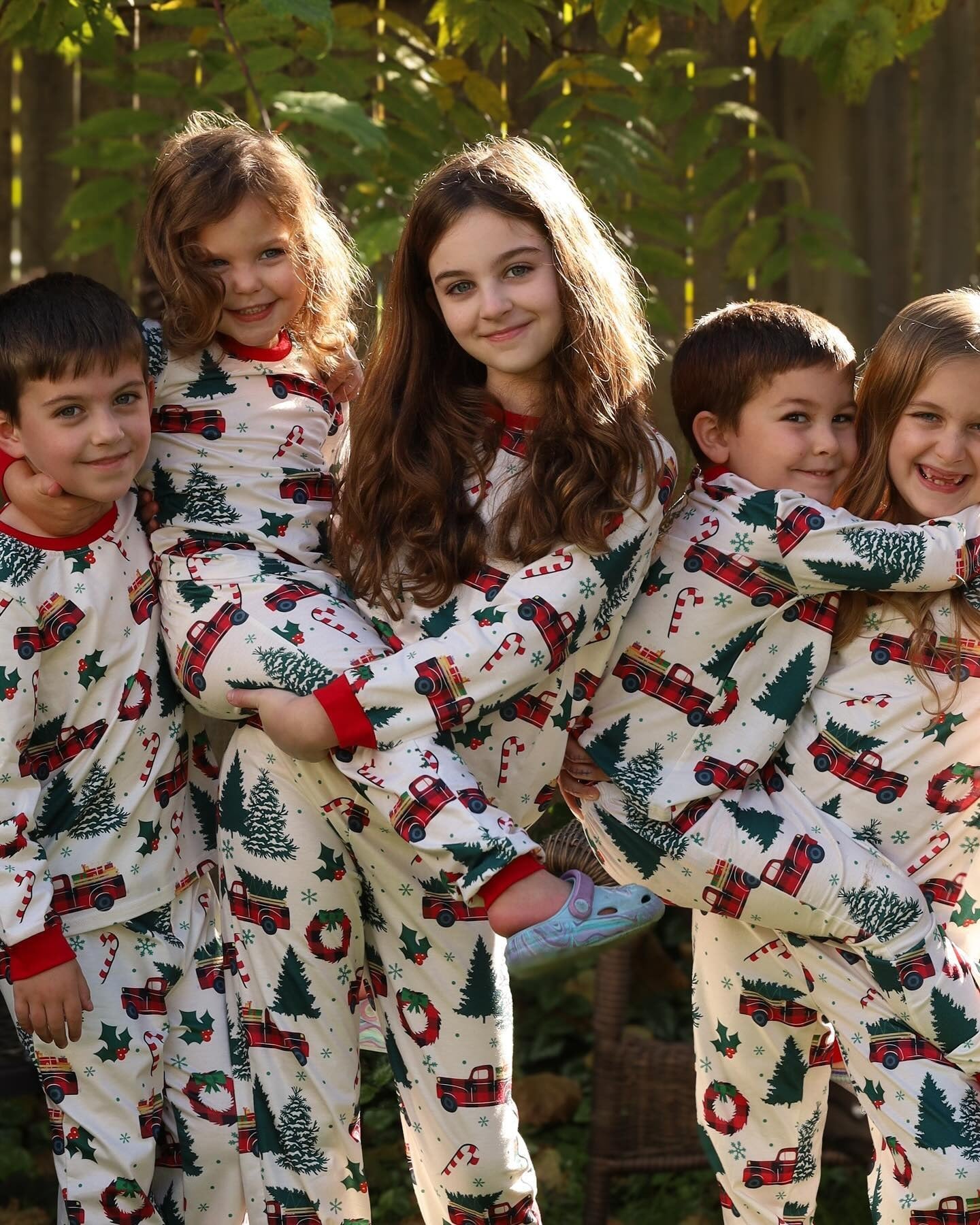 Christmas Tree Truck Matching Family Christmas Pajamas