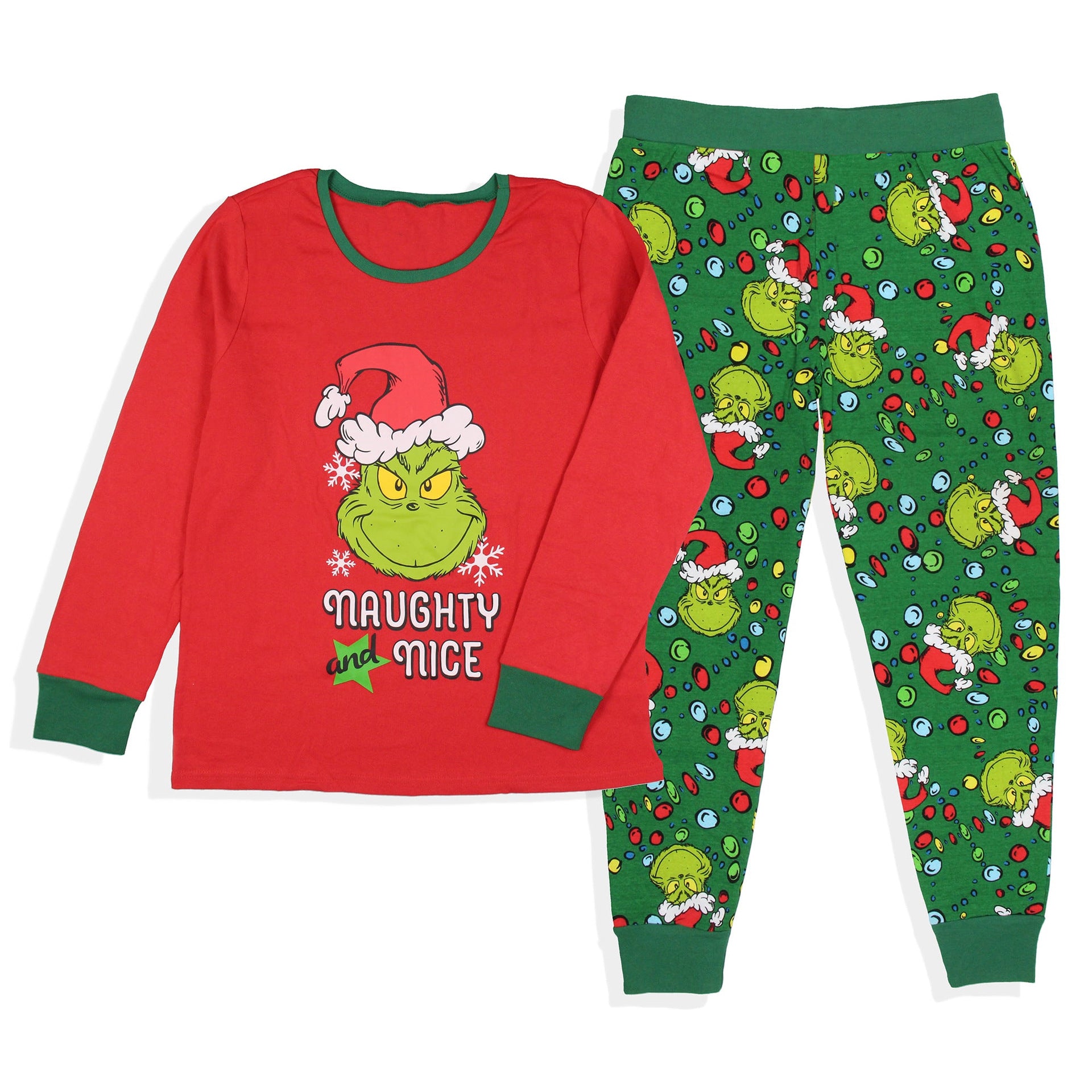 Red and Green Christmas Character Matching Family Christmas Pajamas