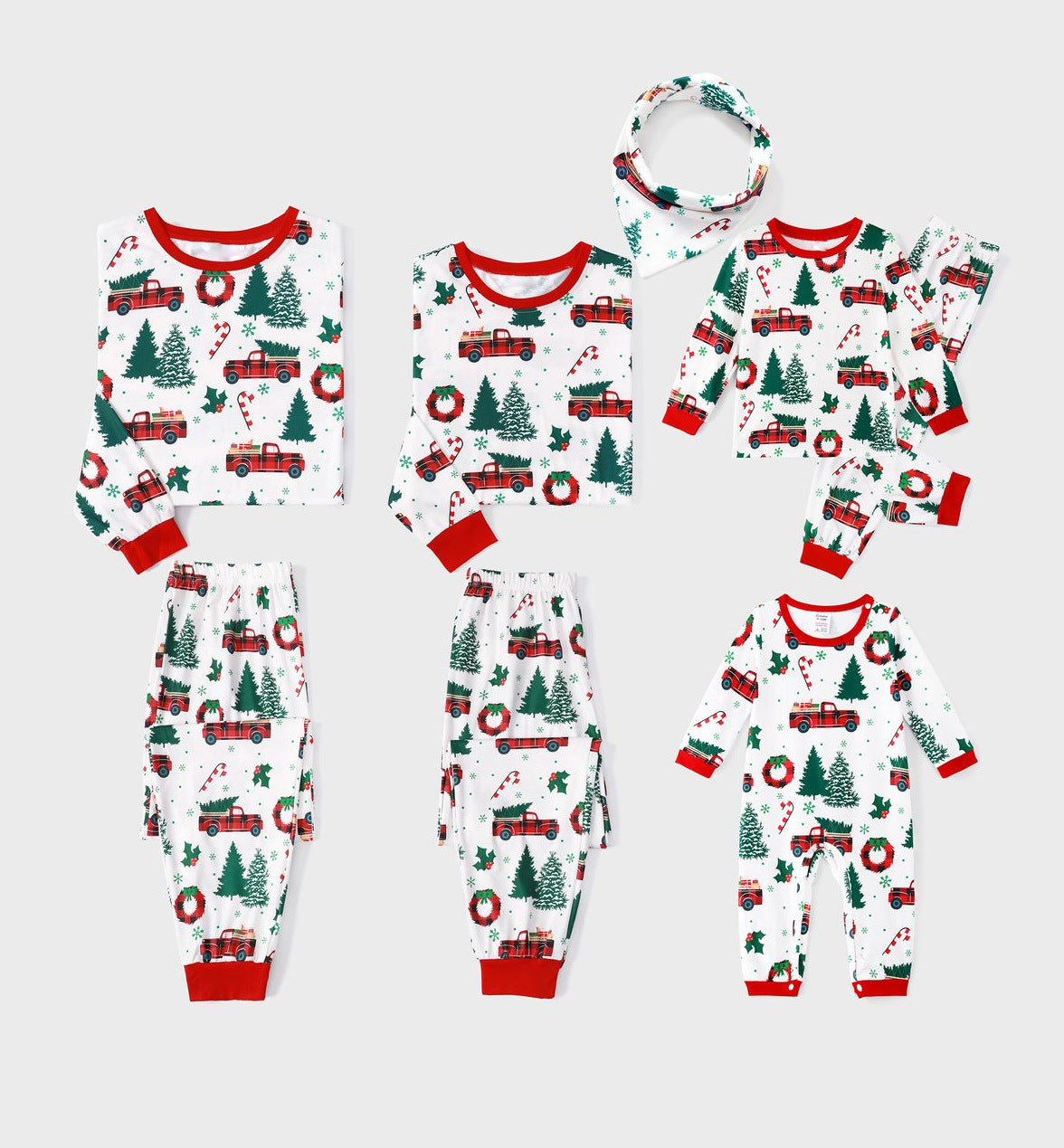 Christmas Tree Truck Matching Family Christmas Pajamas
