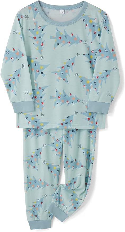 Snug Christmas Holly Trees Kids Pajamas – Matching Holiday Sleepwear for Boys and Girls