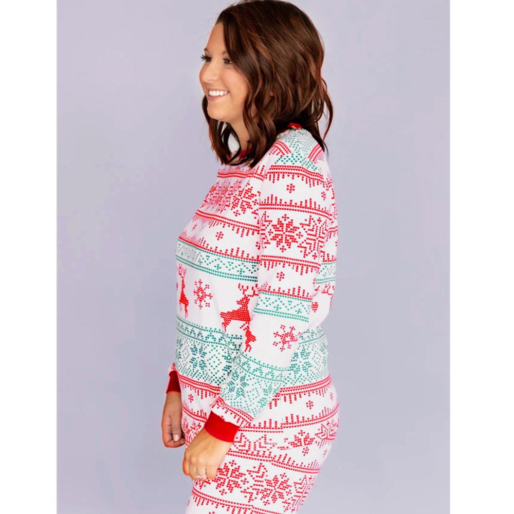 Christmas deer Snowflake Matching Family Christmas Pajamas-Dog Pajamas Included