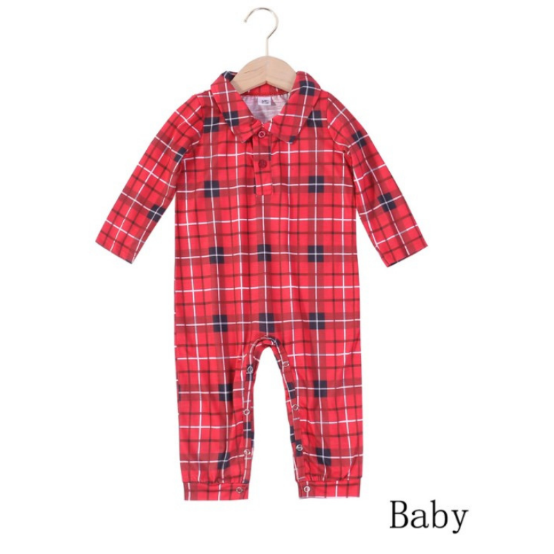 Tartan Plaid shirt Matching Family Christmas Pajamas-Dog Pajamas Included