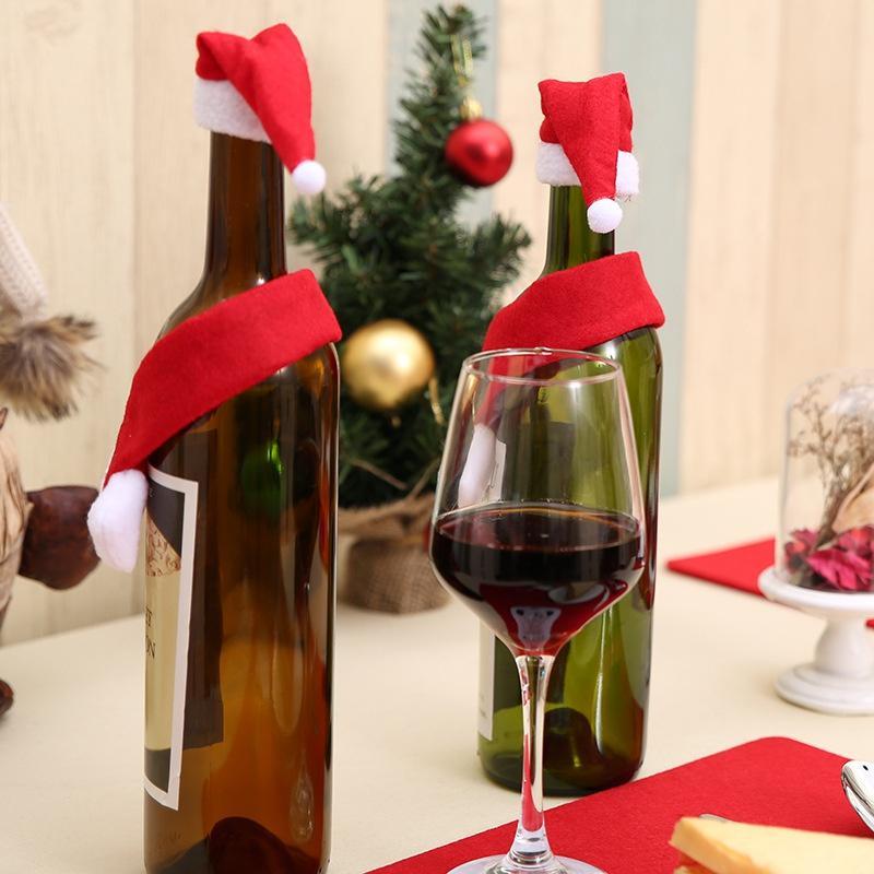 4-piece Christmas Creative Scarf and Hat Bottle Decor
