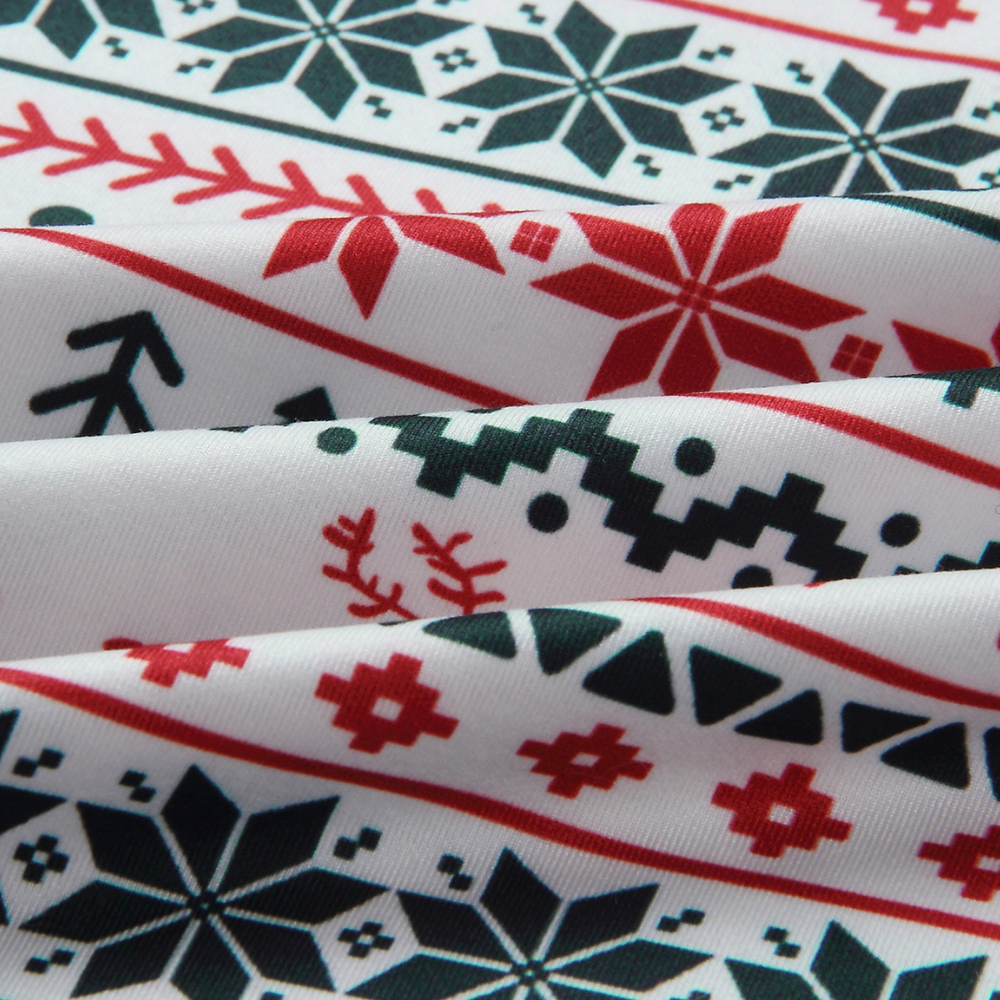 Christmas Tree and Reindeer Patterned Family Matching Pajamas Sets wit werematching